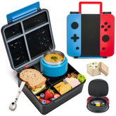 FAJSL Game Bento Box kids blue-red set for school or travel meals.