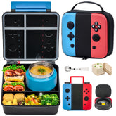 FAJSL Game Lunch Box with game-design and multi-compartments for organized school lunches