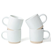 Famiware four 12 oz mugs in a clean, modern set for daily coffee.