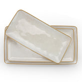 Famiware Ocean Series large rectangular platter with ripple design for elegant entertaining