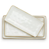 Famiware Ocean Series large rectangular platter in vanilla white for turkey and roasts.