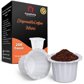 Fanativita K Cup filters disposable white compatibility for easy, mess-free brewing.