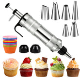 FANTEXY dessert decorating syringe set with stainless steel tips for precise cake piping