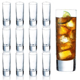 Farielyn-X clear heavy-base shot glasses set of 12 with 2 oz capacity for precise pours.