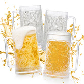Fasmov freezer beer mug 4-pack clear with gel cooling, no condensation