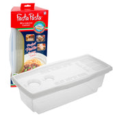 Fasta Pasta microwave cooker with lid ensuring a mess-free setup for quick meals