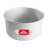 Fat Daddio's PRD-84 anodized round cake pan top view highlights even heat distribution for baked goods