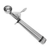 Fat Daddio's SCTP-100 stainless steel scoop with ergonomic hex handle for precise mini portions.