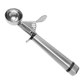 Fat Daddio's SCTP-40 stainless scoop front view ensuring consistent cookie portions.