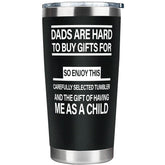 Fatbaby Dad Tumbler 20oz in stainless steel, ideal for daily hot or cold beverages