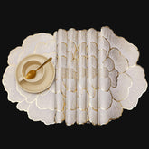FAVE gold floral round placemats set of six elevating table decor
