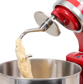 FavorKit dough hook closeup in polished stainless steel for even dough kneading.