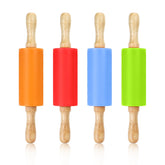 Faxco mini rolling pin for kids red, ideal for kid-friendly cookie dough tasks.