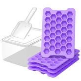 FDDAI easy-release ice tray showing quick removal of hexagon cubes