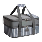 FE FUN ELEMENTS casserole carrier front view with ergonomic wrapped handles for easy transport