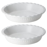 FE FUN ELEMENTS ceramic pie pan with ruffled edge for a crisp crust