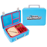 Feastables MrBeast adjustable lunchbox tray shows three portions for balanced meals on the go