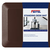 FEATOL anti fatigue mat full product view for comfortable standing at desks
