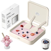 Felizbebe rolled ice cream maker with lid and spatulas for family dessert time.
