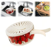 FENGSHOUNIAN fruit washing bowl with strainer and lid for quick, fresh fruit prep.