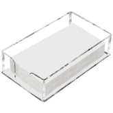 Fengzhe acrylic guest towel holder with crystal-clear finish enhances bathroom or dining spaces.