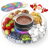 FEPPO cordless fondue pot with ambient light enhances cozy evenings