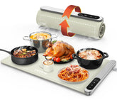 FEPPO Food Warming Mat with full-surface heating for even warmth on the table.