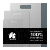 Fgreeble titanium cutting board set of 3 in a pack for home and travel prep.