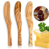 FHUMMYBT olive wood butter knife 6.8-inch for smooth butter spreading