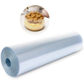 Fiesta Wraps cake collar in clear acetate for precise cake shaping and clean edges.