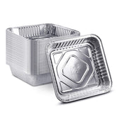 Fig & Leaf 50-pack 8x8 square pans for easy meals and quick cleanup.