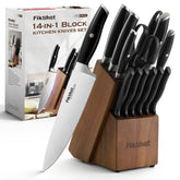 FIKSHOT Knife Block Set with full-tang blades for precise, confident slicing.