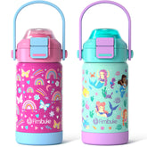 Fimibuke kids bottle with pop-open lid showcases easy access for on-the-go hydration.