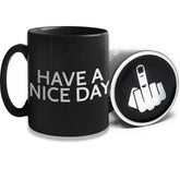 Find Funny Gift Ideas Have A Nice Day mug, front view, ideal for daily office humor.