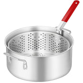 Fire Riot 10QT pot side view showing durable aluminum construction for fast even heating.