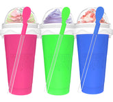 Firjuty 3pcs slushie maker cups pack, front view, convenient party tool