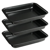 FISDEN 3-pack rectangular bake pans offer even heating for cookies and more