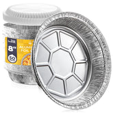 Fit Meal Prep 8-inch round foil pan with lid for even baking and easy storage