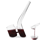 FITactic glass wine dipper with long handle pour for precise wine portions.