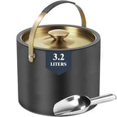 FiveHome 3.2L insulated ice bucket top view keeps beverages chilling at parties.