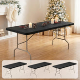 Fixwal elastic fitted tablecloth on a 6ft table for a clean setup