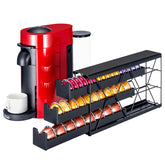 FlagShip 3-tier Vertuo pod drawer mounted on wall for space-saving organization.