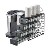 FlagShip K Cup Holder front view shows tiered storage for Keurig pods