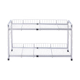 FlagShip two-tier under-sink organizer, extendable, maximizes cabinet space under the sink.