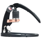 Flair PRO 3 black manual espresso shot showing rich crema for home use