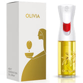 FLAIROSOL OLIVIA spray bottle on a kitchen counter for precise oil control.