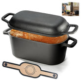 Flavorix oval Dutch Oven for bread baking showing even heat and crust-friendly performance