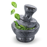 Flexzion marble mortar and pestle small 4 inch for efficient grinding of spices and herbs