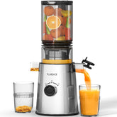 Floisdace cold press juicer front view showing modern stainless design for kitchens
