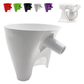 KitchenAid flour funnel attached to KSM150 for mess-free pouring